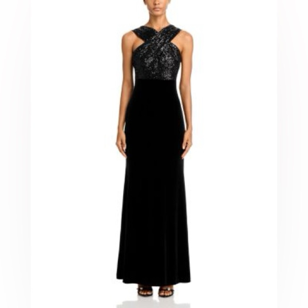 Eliza J Black Sequin Maxi Dress
